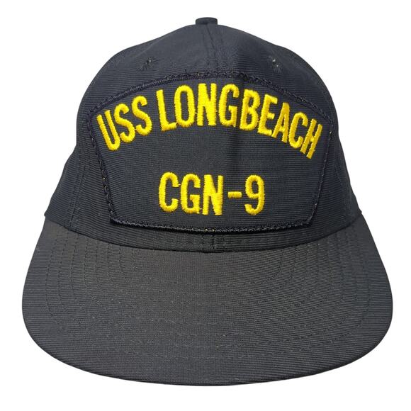 USS Long Beach CGN-9 Snapback Hat Blue One Size Adjustable Northstar - Picture 1 of 10